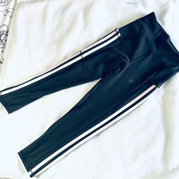 Adidas Lot of 2 Girls' Leggings Slim Fit - Size M (10/12) AEROREADY & Cotton - Picture 5 of 13